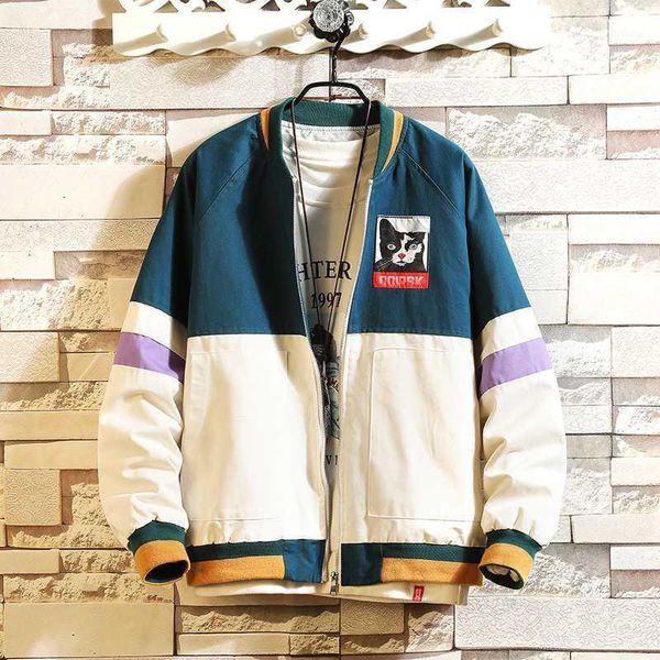 

men's jackets ins bomber men 2021 streetwear windbreaker korean casual autumn spring baseball coats1, Black;brown