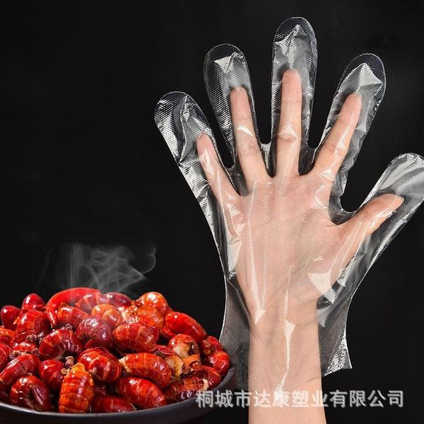 

disposable gloves for kitchen dishwashing crayfish thickened pe straight
