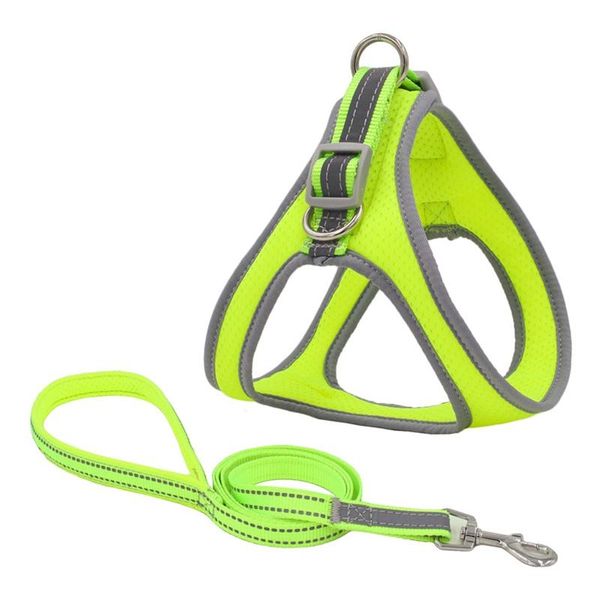 

dog collars & leashes nylon mesh harness reflective and leash set pet collar supplies