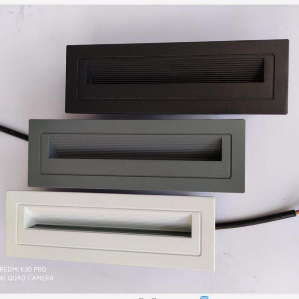 

1pcs 10w recessed led stair light ac85v-265v indoor/outdoor ip67 corner wall lights stairs step stairway hallway staircase lamp