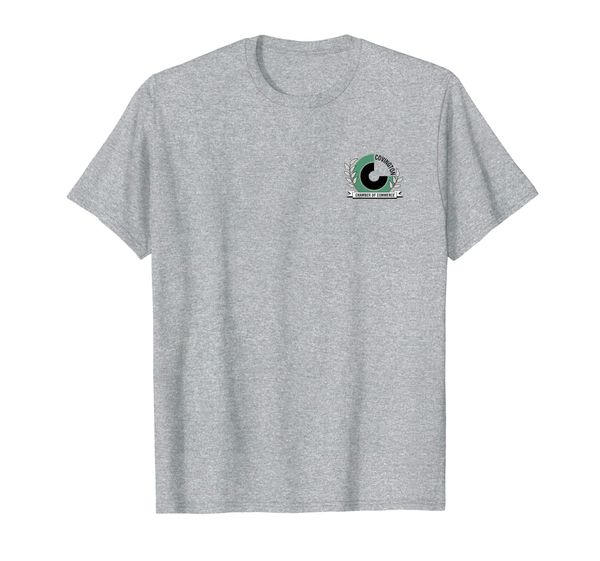 

covington chamber of commerce t-shirt, White;black