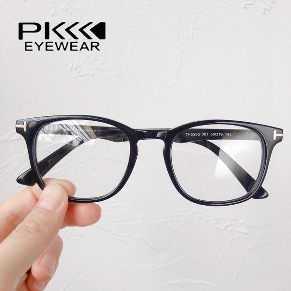

fashion sunglasses frames 2021 tf5505 size50 acetate shiny black eyeglasses eyewear prescription myopia quality men women optical
