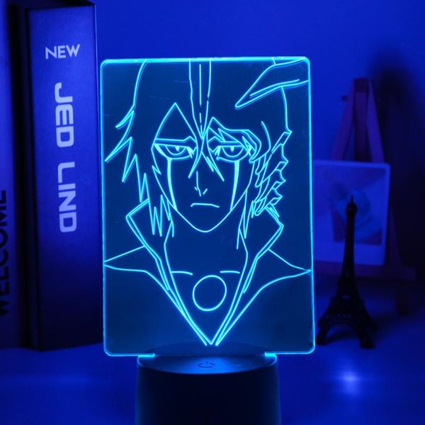 

night lights 3d light anime bleach ulquiorra cifer for home decor nightlight cool birthday gift acrylic led lamp drop