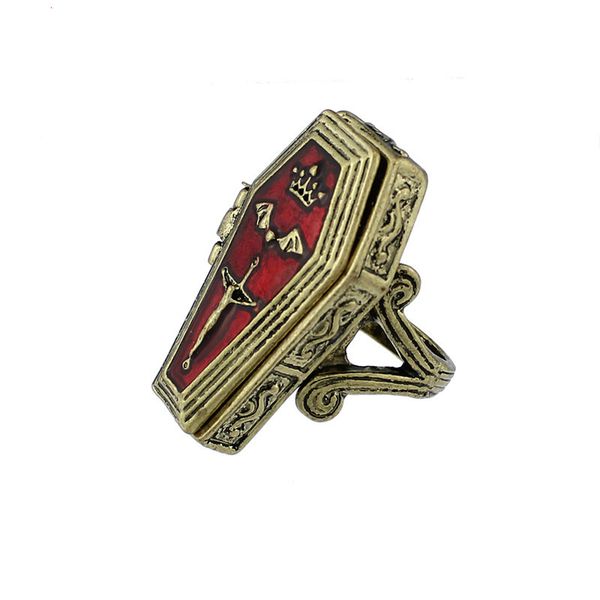 

vintage women rings alloy cross jesus coffin box finger rings retro finger decoration fashion women jewelrydio chan contact, Silver