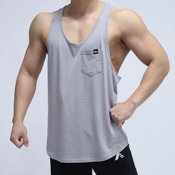 

gym tank men fitness mens bodybuilding workout cotton sleeveless shirt male summer casual singlet undershirt fashion clothing, White;black