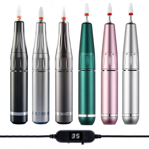 

nail drill & accessories 35000rpm machine professional electric manicure file portable salon polisher