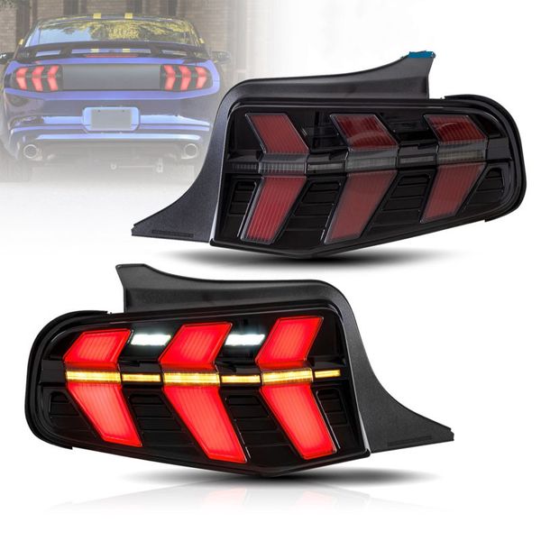 Para Ford Mustang Taillights Versão US 2010-2012 Carro Cauda Conjunto LED Streamer Direcionando luzes