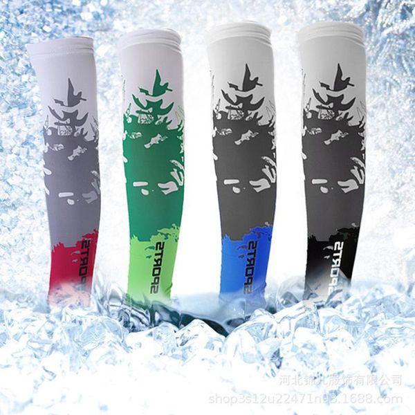 

elbow & knee pads outdoor men sports cycling arm sleeves women non-slip reflective bicycle driving cover uv protection running leg warmer, Black;gray