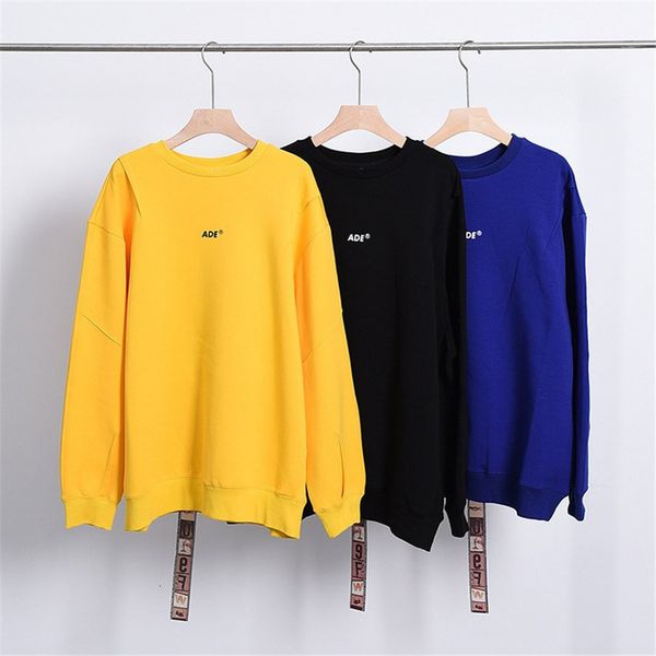 

2021 new solid adererror hoodie ade print error lrregular stitches sweatshirts ader hoodies z-stitch ouzo, Black