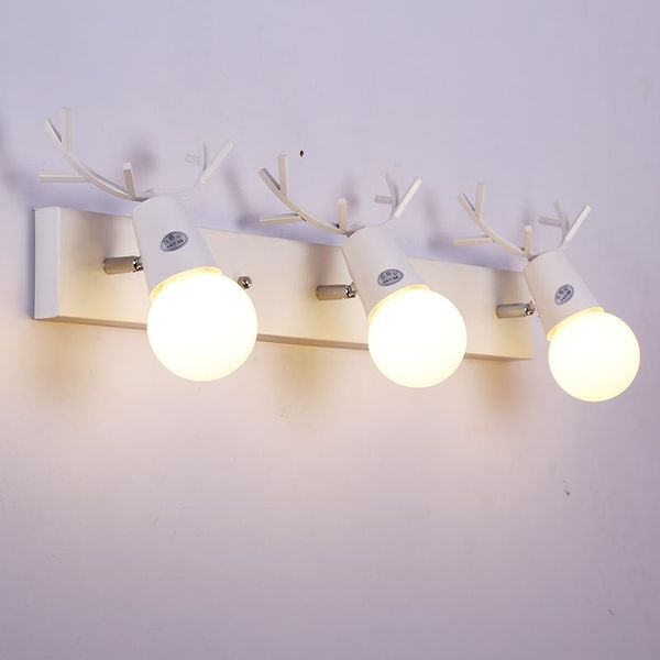

wall lamp creative deer led mirror modern light bathroom cabinet lights dressing room chldren lighting
