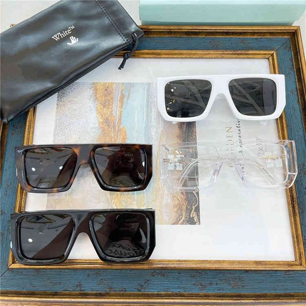 

2022 factory wholesale sunglasses men's fashion personality white concave hip hop ow women, White;black