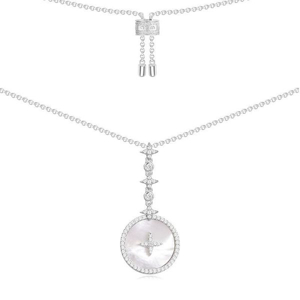 

charm bracelets sterling silver 925 monaco jewelry square adjustable necklace chain white sliding circle multi-color choker, Golden;silver