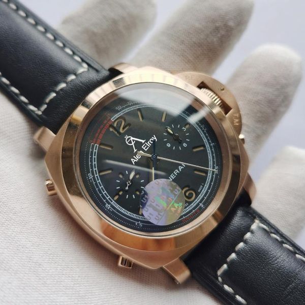 

wristwatches rose gold mens luxury watch stainless steel case black dial automatic mechanical self-winding watches, Slivery;brown