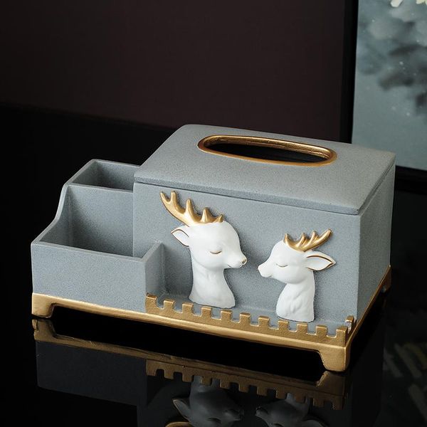 

tissue boxes & napkins nordic luxury box multifunctional storage gray cover simple modern servilletas papel home decoration ae50zj