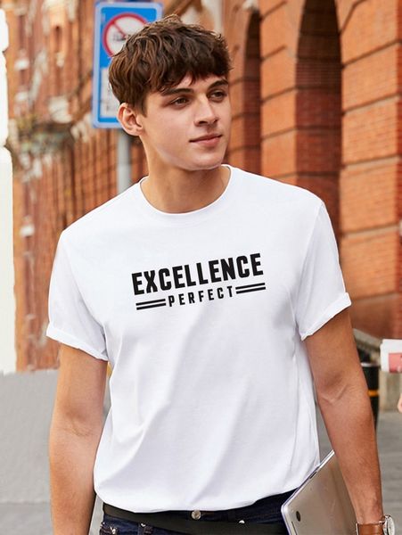 

men letter graphic crew neck tee q0vi#, White;black