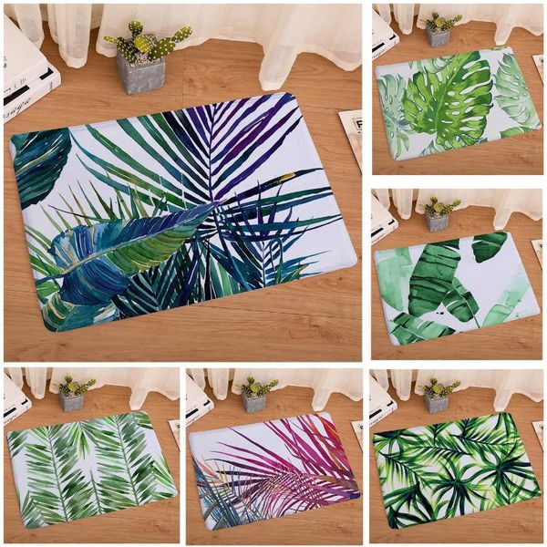 

bath mats sj 40*60cm 1pc tropical rainforest leaves non slip mat for bathroom carpet rug absorbent tapis de bain