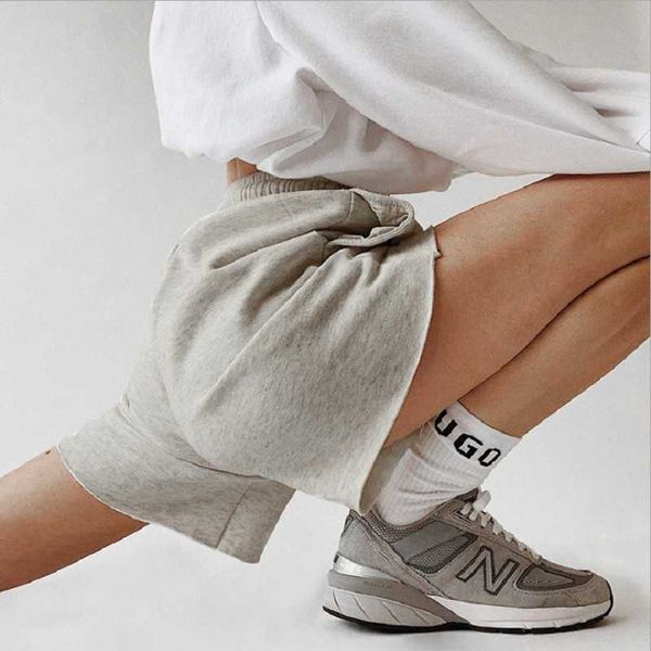 

women's shorts bbk short trouser with pocket solid color grey high waist bandage sports causal outfit homerwear fashion blogger girls t, White;black