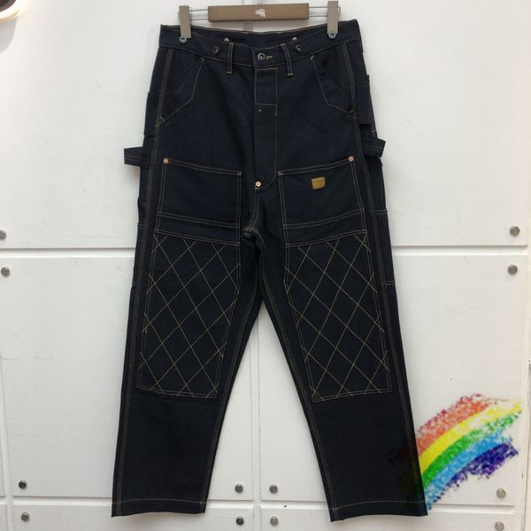 

2021 new hip-hop qualidade vo masculino feminino bolsos mltiplos funcional vento-bound kapital calas kiby, Black