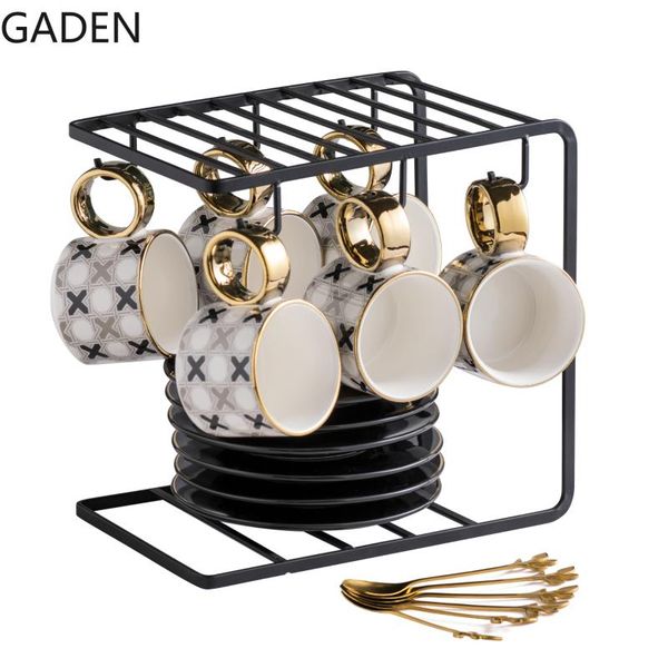 

mugs ceramic small espresso coffee cup and saucer set exquisite retro european-style luxury british afternoon tea