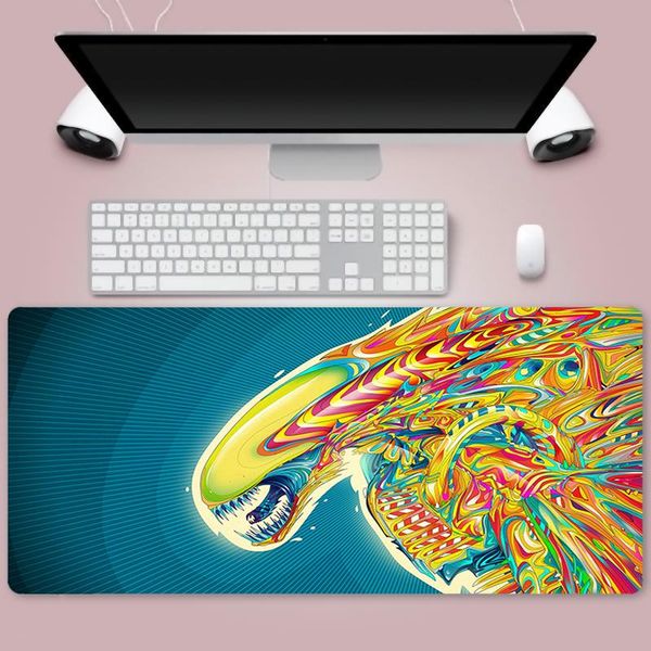 

mouse pads & wrist rests gaming large mousepad of gamers keyboard pad locking edge rubber otaku office lapdesk mat alien