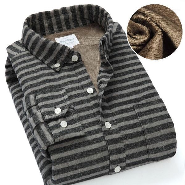 

men's casual shirts 100% sanding cotton striped winter warm thick shirt long sleeves pure oxford fleece, White;black