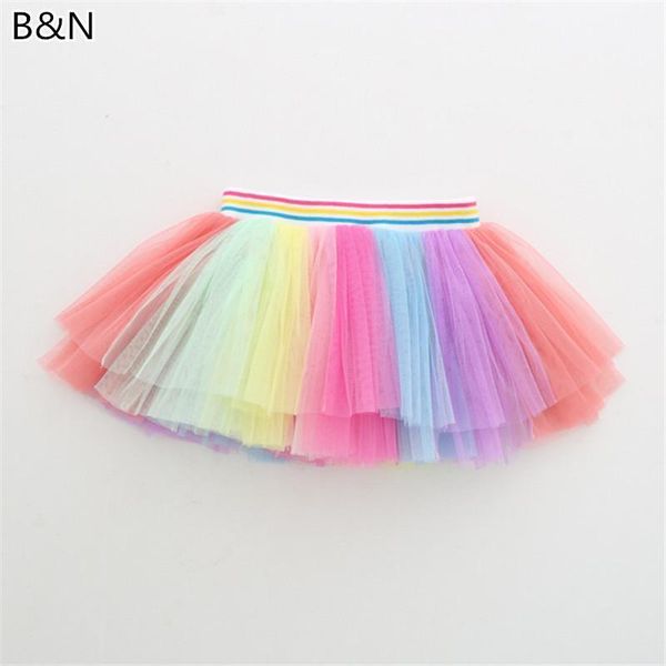 

skirts children's rainbow gauze tutu fluffy tulle puff dance princess short mini for girls kids birthday colorful costume1, Blue