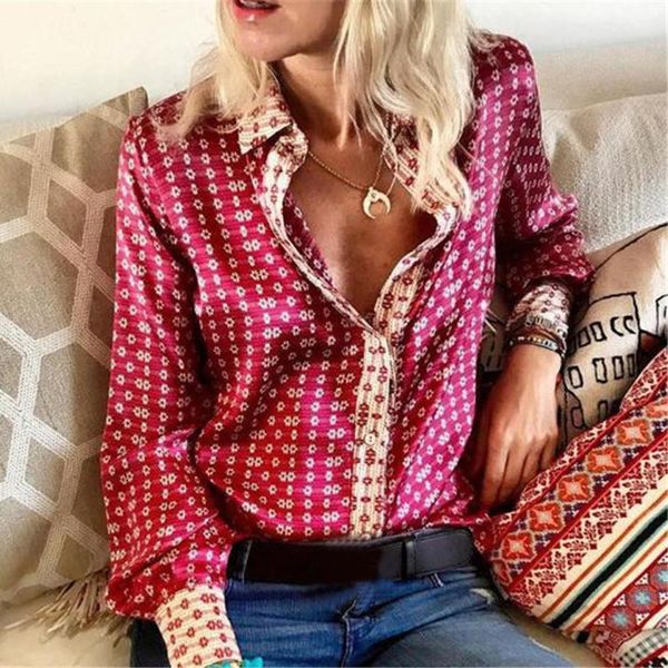 

women's blouses & shirts women 2021 fashion long sleeve turn down collar office ladies shirt chiffon blouse casual blusas femininas, White