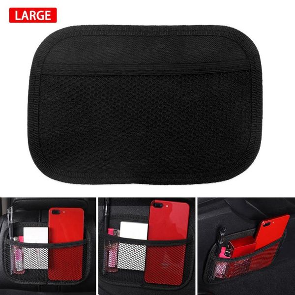 

car organizer storage bag brand stick-up mesh net phone holder pouch