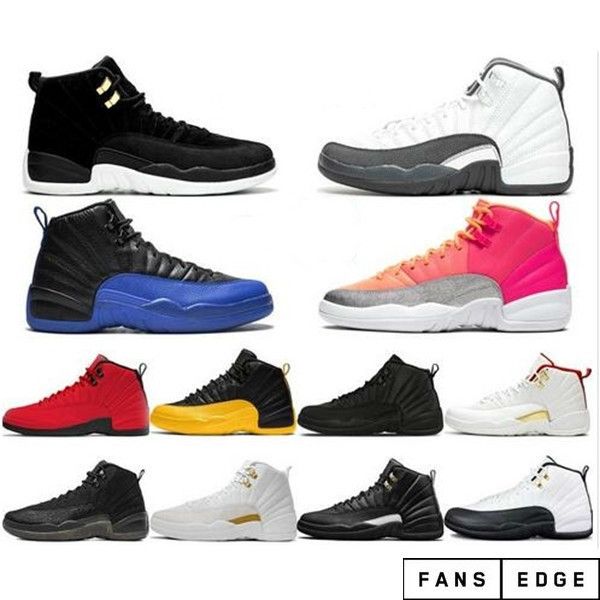 

2020 12s dark grey men basketball shoes 12 reverse taxi game royal punch flu game college navy designer mens sport sneakers