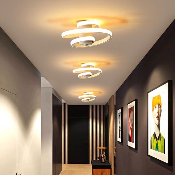 

chandeliers led chandelier lighting modern for foyer bedroom living room white hallway aisle corridor aluminum ceiling lamp