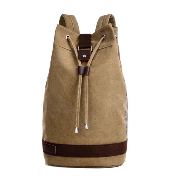 

backpack canvas men travel bags vintage backpacks for teenage mochila bucket school 2021 large capacity casual solid