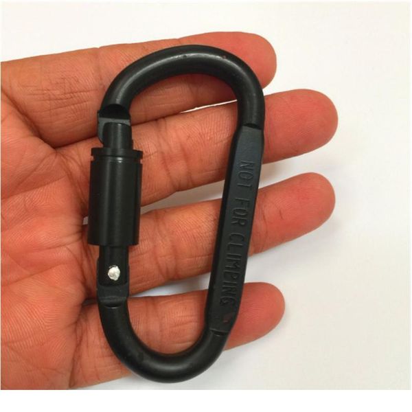 

1pcs camping tools aluminum alloy d-ring locking carabiner clip keychain rope survial rescue mountaineering carabin jllqmj