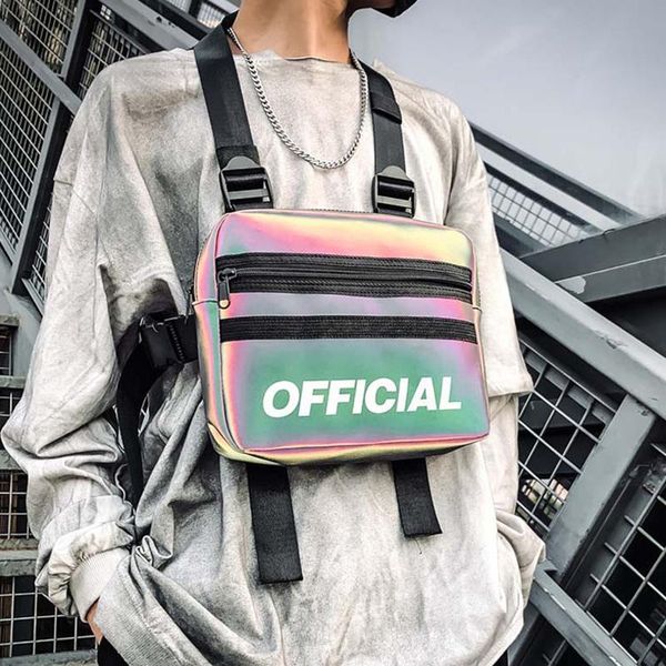 

waist bags trendy women chest rig reflective vest hip-hop streetwear bag ladies tactical pack female