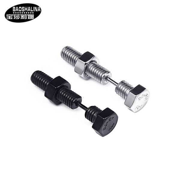 

studs earrings posalina is not allergic to titanium steel screws and, Golden;silver