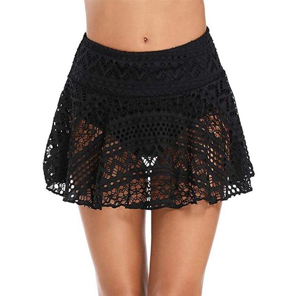 

lace swim trunks solid color cutout with lined e-shape women's beach shorts m code