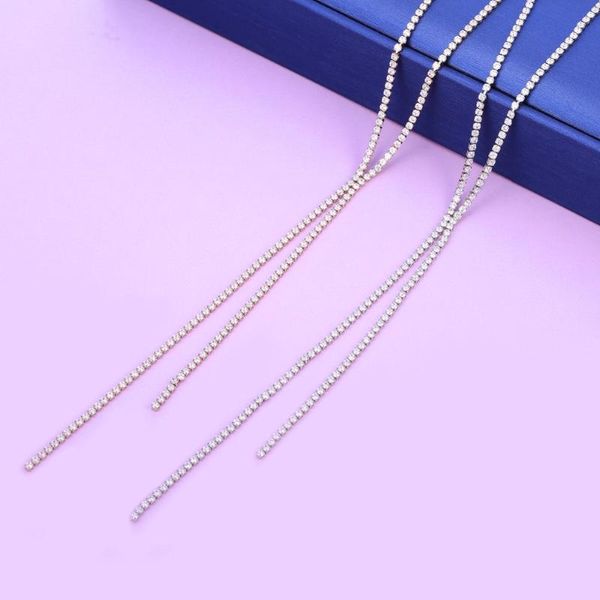 

pendant necklaces women's bling tennis chain silver plated/coffee gold y with zircon fashion statement jewelry