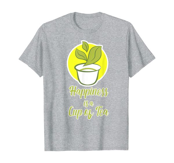 

funny happiness is a cup of matcha black tea women men t-shirt, White;black