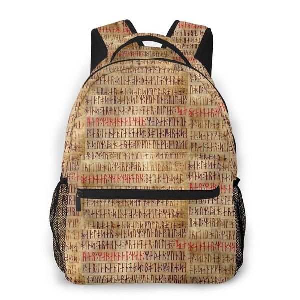 

backpack runes students school bags boy girl fashion teens books