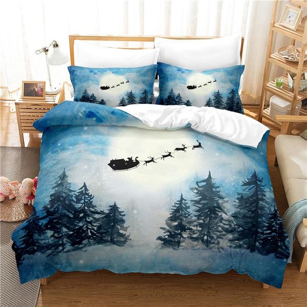 

bedding sets christmas forest duvet cover set 3d digital printing bed linen fashion design comforter