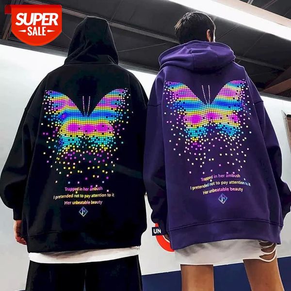 

national tide oversize tide brand reflective hoodies men's hooded autumn and winter loose ins large size couple jacket #lh32, Black