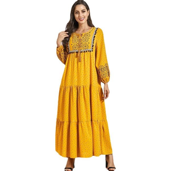 

ethnic clothing eid muslim dress kaftan abaya dubai turkey pakistani hijab maxi dresses for women islam robe de moda musulmana 2021, Red