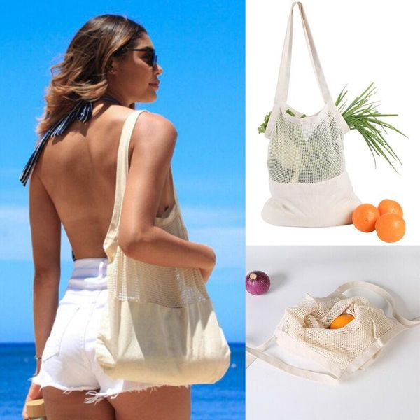 

storage bags mesh shopping bag reusable tote grocery handbag eco shoppers