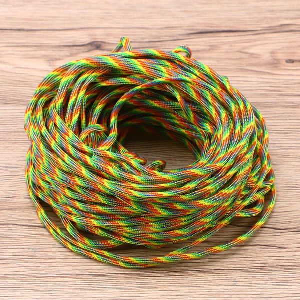 

outdoor gadgets paracord survival seven cores umbrella rope crafting kit nylon parachute cord (30 meters, colorful)