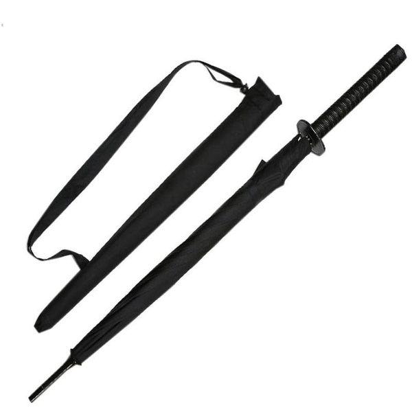

umbrellas elegant black japanese samurai ninja sword umbrella sun straight 8 bones