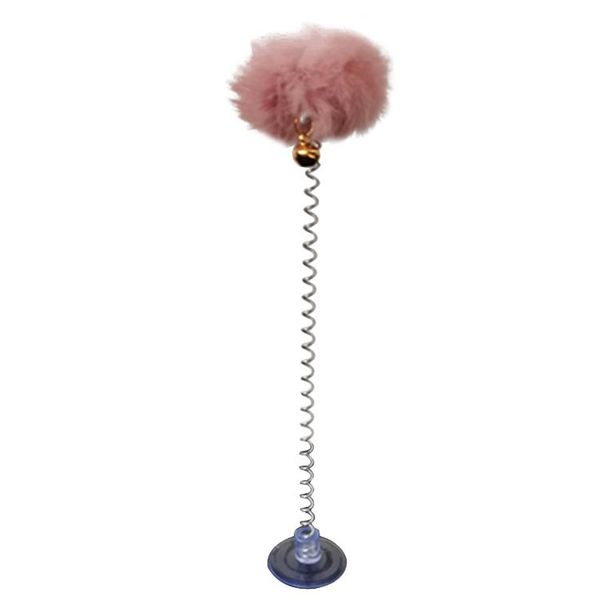 Cat Toys Teaser Plush Spring Wand Kitten Toy Ball con ventosa Bell Forniture per animali domestici