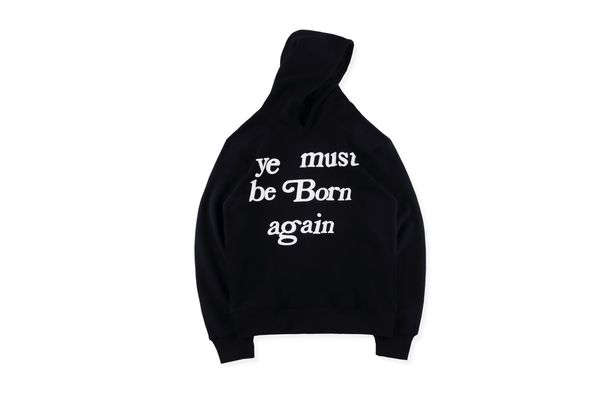 

2021 new hoodies men women kids see ye must be born again hood 3d print kanye west streetwear justin bieber hoodie nkps, Black