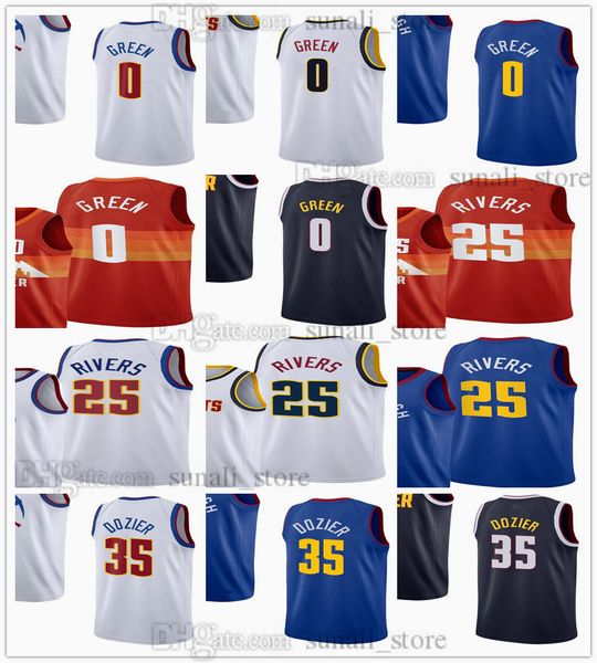 

2021 basketball jerseys 25 austin rivers 0 jamychal green 35 pj dozier city white orange earned navy blue rainbow color breathable sports sh, Black;red