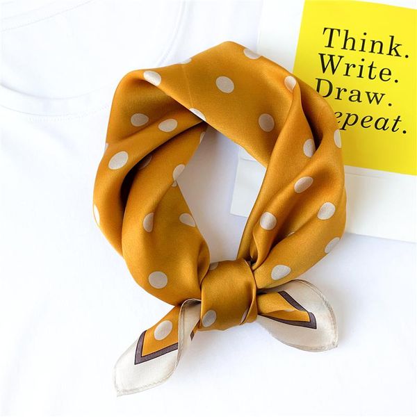 

scarves polka dot small scarf women natural silk female foulard neck hairband bandana lady neckerchief chocker tie spring summer, Blue;gray