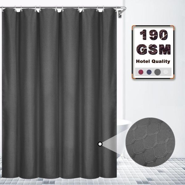 

shower curtains vcvcoo curtain el heavy-weight jacquard waterproof mildew fabric bath solid color curtais
