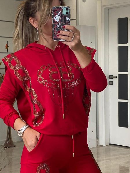 

women's two piece pants 2021 autumn tracksuit women 2 set print hoodies sportwear sports suit sweatshirt female winter clothes, White